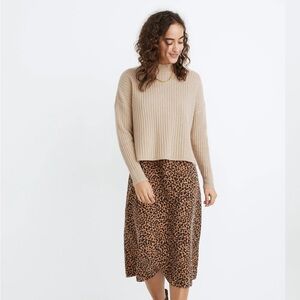 Madewell (Re)sourced Cashmere Ribbed Mockneck Pullover Sweater